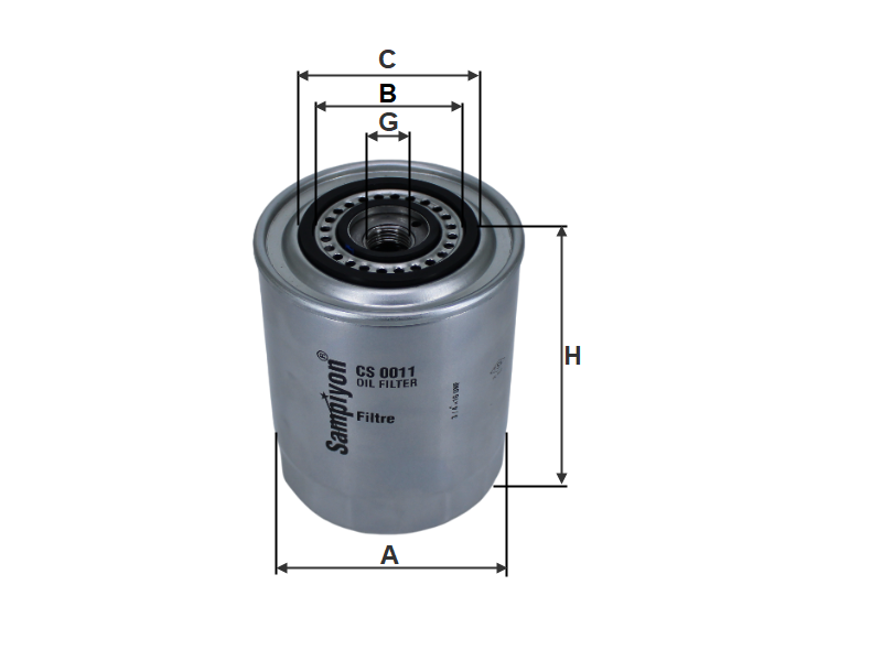 Filtro de aceite CS0011 _ SAMPIYON